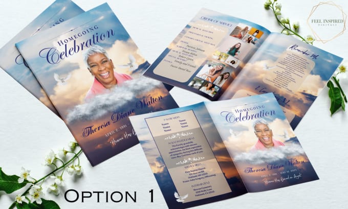 Gig Preview - Design your funeral program or memorial card in 48 hrs