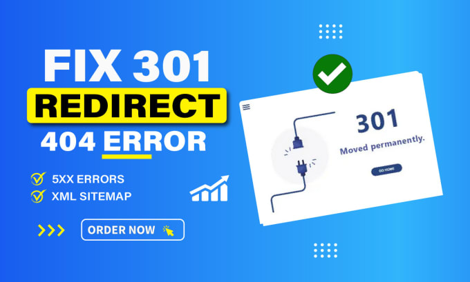 Gig Preview - Fix 301 redirect, 404 error, broken links, and xml sitemap