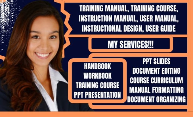 Gig Preview - Create training manual, training course, instruction manual, PPT, and workbook