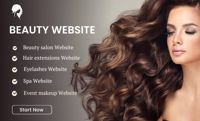 Gig Preview - Build beauty salon, hair extensions, eyelashes, spa website