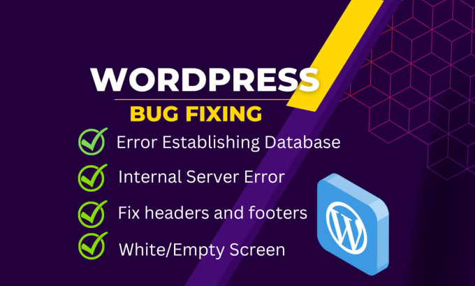 Gig Preview - Do wordpress bug fix, wordpress issues, fix wordpress error