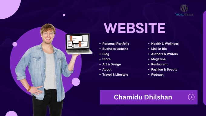 Gig Preview - Create a persona portfolio website, business websites