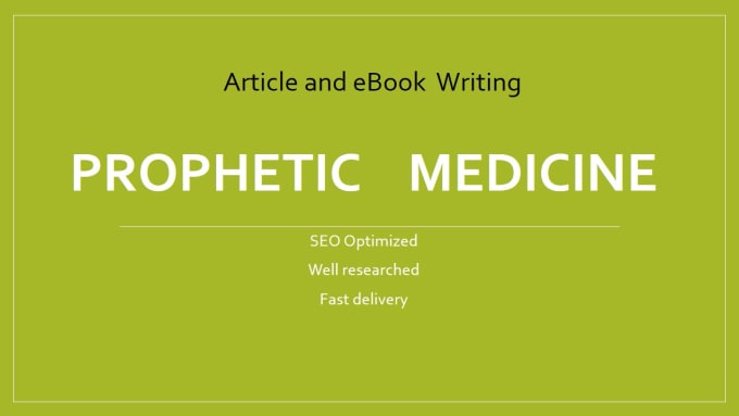 Bestseller - write SEO articles on health ,herbal and  prophetic medicines