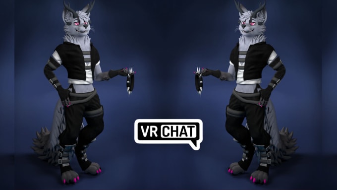 Gig Preview - Vrchat avatar furry fursona nsfw 3d model for vr vtuber ffix animaze vseeface