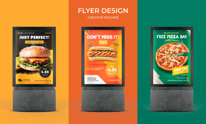 Gig Preview - Design your flyer for fast food business