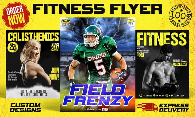 Gig Preview - Design gym flyer, fitness flyer, sports flyer and event poster