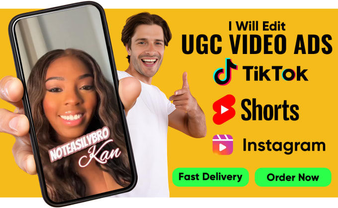 Gig Preview - Edit ugc or short video ads with captions