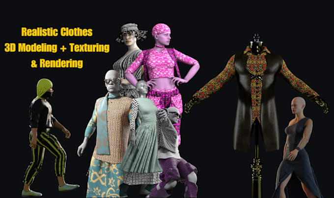 Gig Preview - Do realistic 3d clothing, mockup and animation