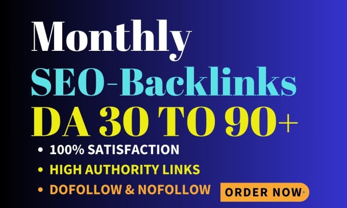 Gig Preview - Do monthly off page SEO backlinks with high authority links