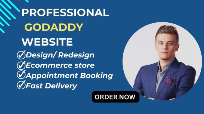 Gig Preview - Design godaddy website, redesign godaddy website, revamb website, godaddy SEO