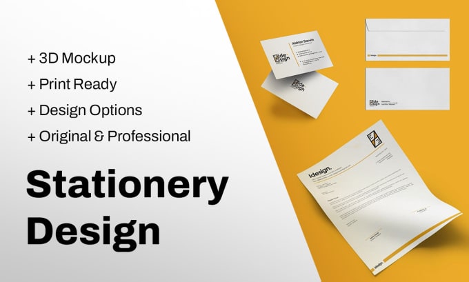 Gig Preview - Design business card, letterhead, and all stationery  items