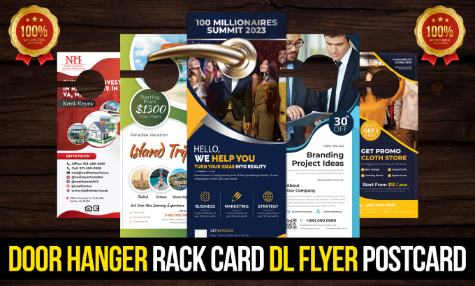 Gig Preview - Design door hangers, rack card, postcard for cleaning, solar, lawn care, roofing