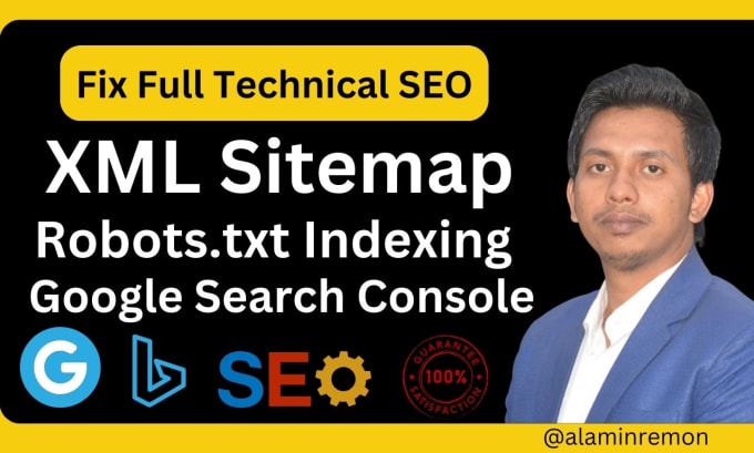 Gig Preview - Fix XML sitemap, google search console, and robots txt