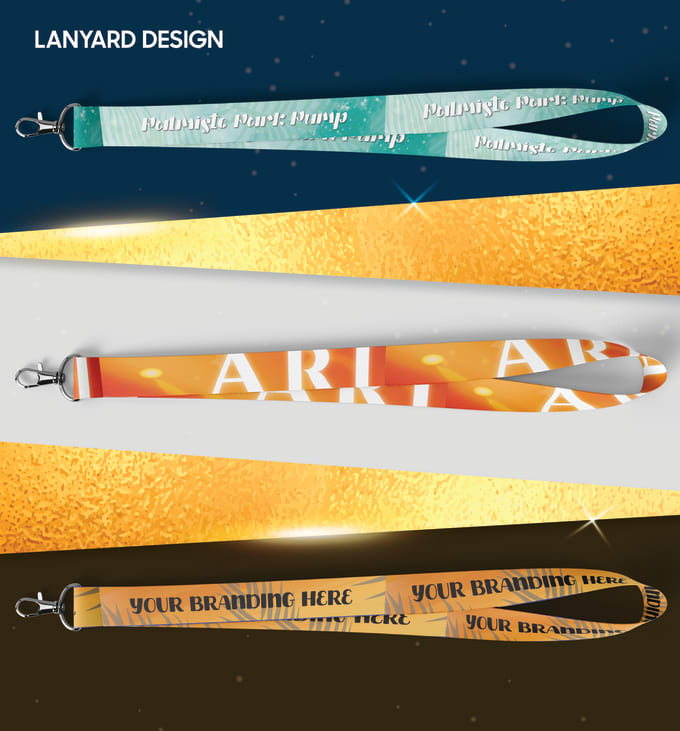 Gig Preview - Do custom modern lanyard design, ribbon design