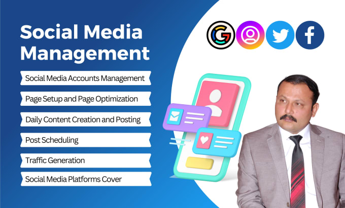 Gig Preview - Be your social media manager and personal assistant