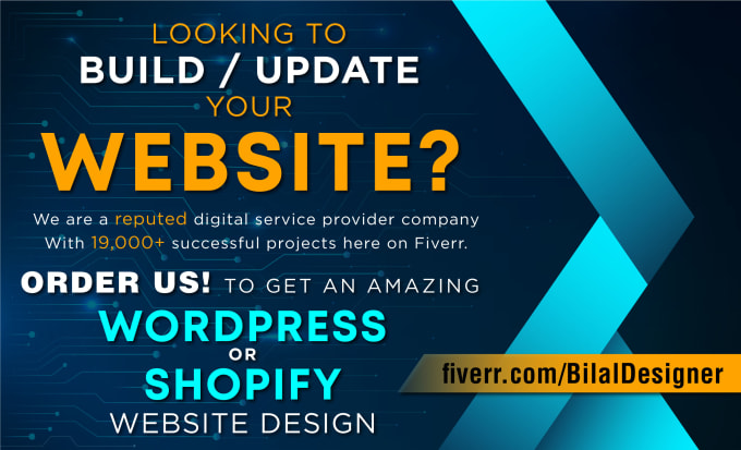 Gig Preview - Do professional shopify or wordpress website design for business, store or brand