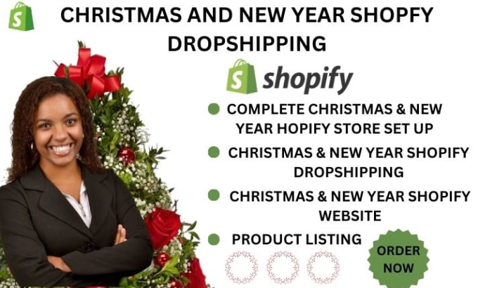 Gig Preview - Build one christmas product shopify dropshipping store, shopify website design