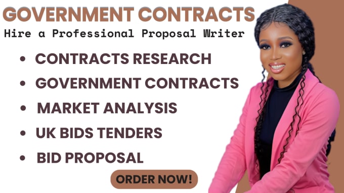 Gig Preview - Research government contract bid proposal rfp rfq grant writing business plan