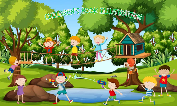 Gig Preview - Design children book illustration and cover children story illustration