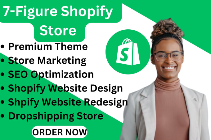 Gig Preview - Design profitable shopify website redesign shopify dropshipping ecommerce store