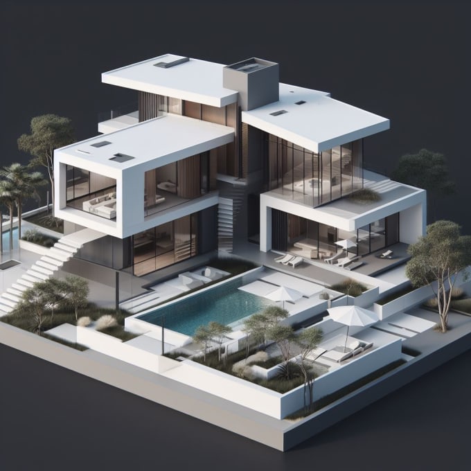 Gig Preview - Create a 3d model of your exterior, interior, 3d floor plan