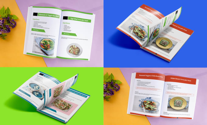 Gig Preview - Design, recipes for cookbook recipe book and ebook