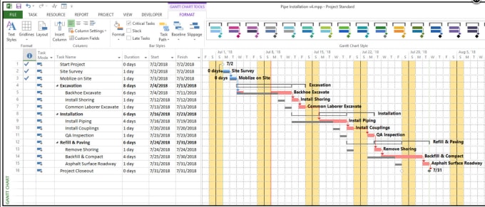 Gig Preview - Do ms project schedules and boq for construction projects