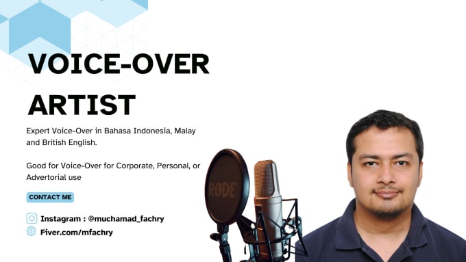 Gig Preview - Record professional voice over in indonesian and english