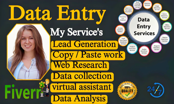 Bestseller - do data entry, web research, excel data entry, typing, copy paste