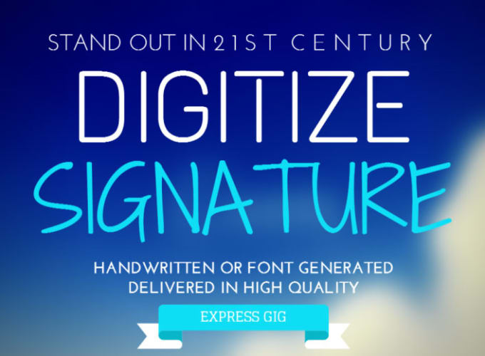 Gig Preview - Digitize handwritten signature to digital vector