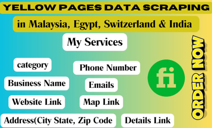 Gig Preview - Do yellow pages scraping for egypt, switzerland, india