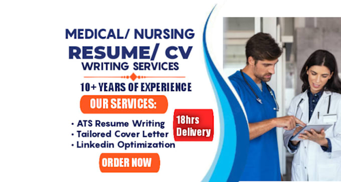 Gig Preview - Write ats medical resume, registered nurse practitioner, healthcare cv writer