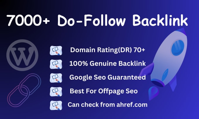 Gig Preview - Build dofollow wordpress backlink to increase ahrefs dr