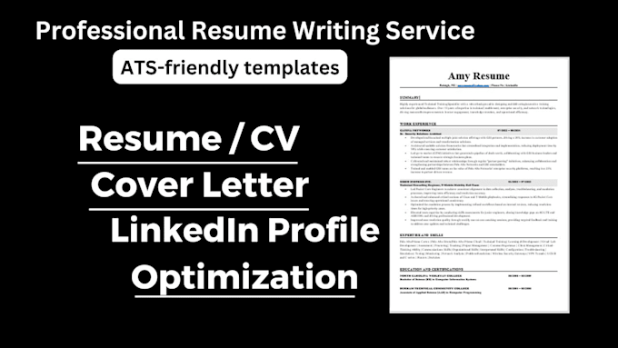 Gig Preview - Deliver a 12 hour professional resume writing service