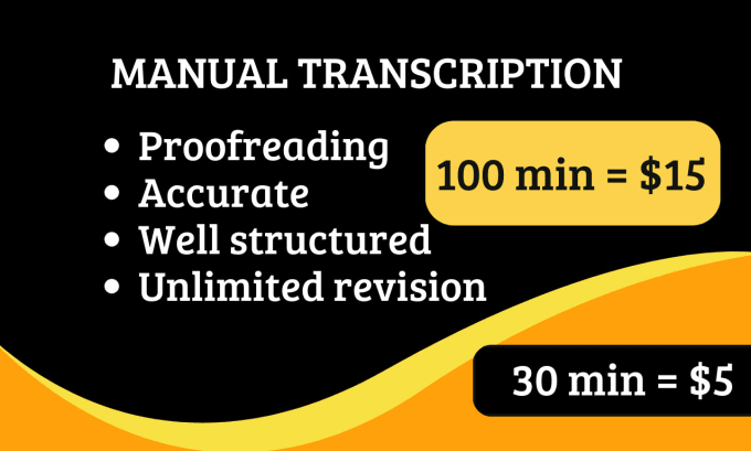 Gig Preview - Provide audio and video transcription in 24 hour