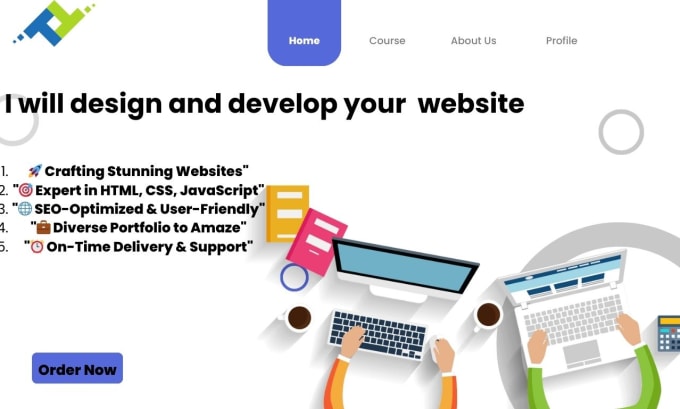 Gig Preview - Be your front end web developer using HTML,CSS, bootstrap,js