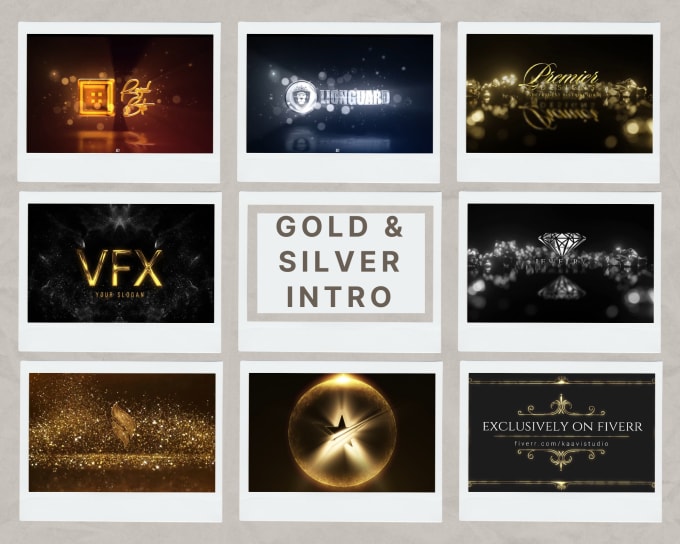 Gig Preview - Create stylish gold and silver intros logo animation videos