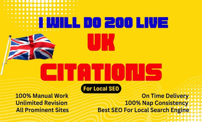 Gig Preview - Manually do 200 live UK citations for your business