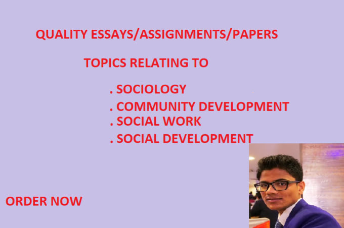 Gig Preview - Help write social work, community development, and sociology essays