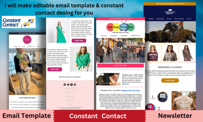 Gig Preview - Create a constant contact email template design