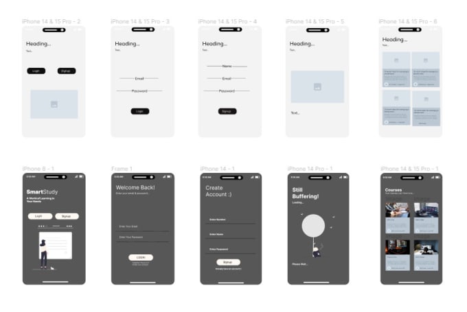 Gig Preview - Design wireframes and prototypes in figma