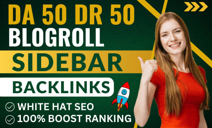 Gig Preview - Make high authority blogroll sidebar backlinks