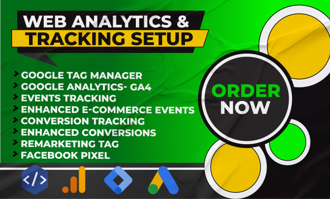 Gig Preview - Setup google tag manager, ga4 ecommerce tracking, conversion tracking, ga4, gtm