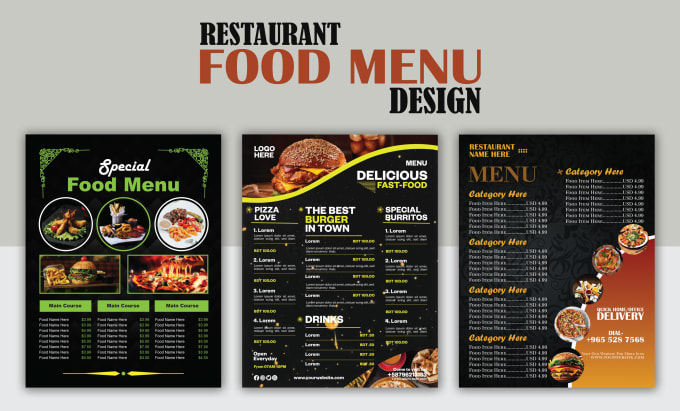 Gig Preview - Design restaurant menu, food menu, price list, and digital menu