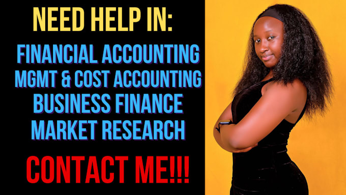 Gig Preview - Do accounting, finance, market research and business tasks