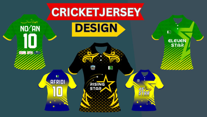 Gig Preview - Design a professional cricket sports jersey and kit for you