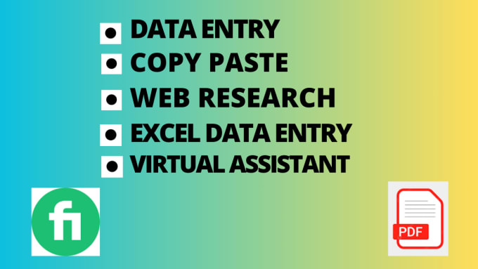 Gig Preview - Do web research, data entry and virtual assistant