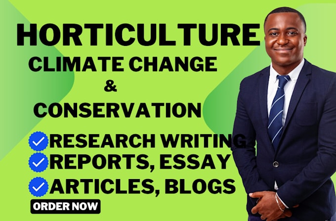 Gig Preview - Write research on climate change and sustainable horticulture