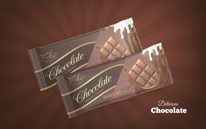 Gig Preview - Do chocolate packaging design, chocolate bar label design