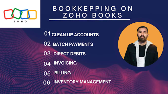 Gig Preview - Be expert zoho books bookkeeper for your business